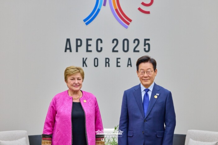 이재명 대통령,  IMF 총재 접견