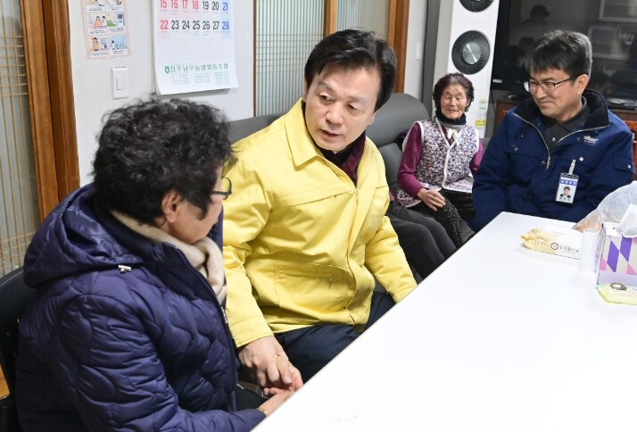 조규일 진주시장, 내동면 화재피해 주...