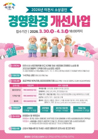 이천시, 소상공인 경영환경개선사업 접...