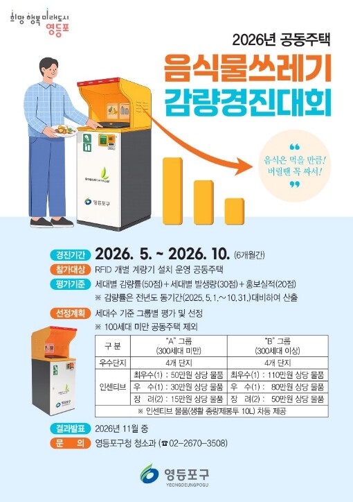 영등포구, 음식물쓰레기 줄이기 나선다...