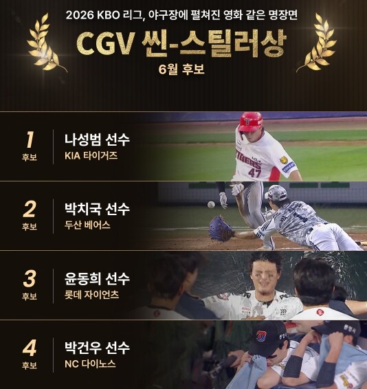 ‘월간 CGV 씬-스틸러상’ 6월 수...
