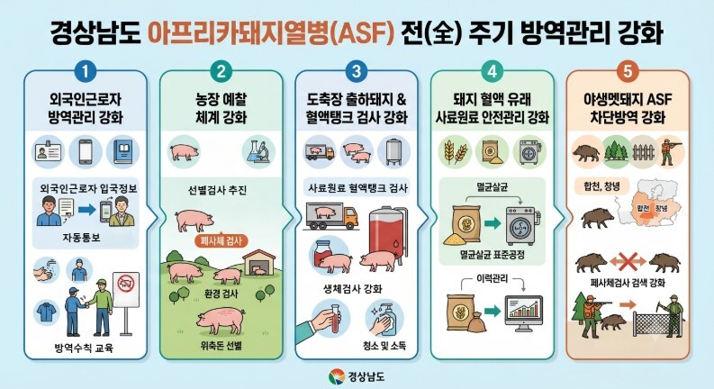 경남도, 아프리카돼지열병 전(全) 주...