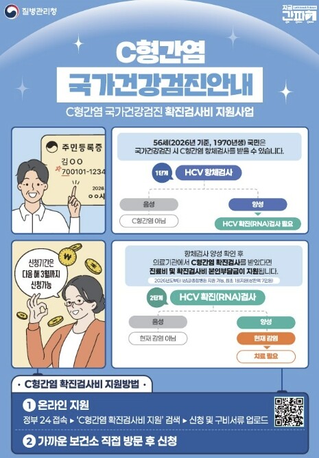 충주시, 56세 C형 간염 확진검사비...