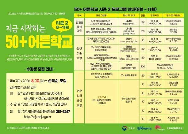 신중년 맞춤형 실전 학습, 전주시 ‘...