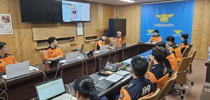 이중기 대전소방본부장, 을지연습 현장...
