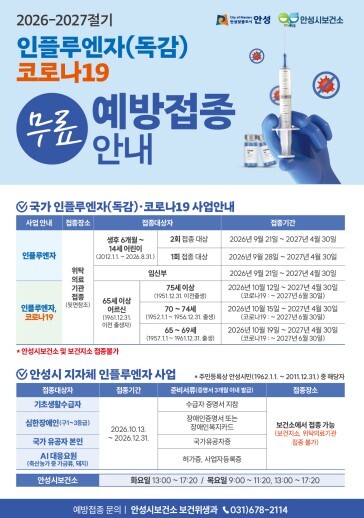 안성시, 인플루엔자·코로나19 무료 ...